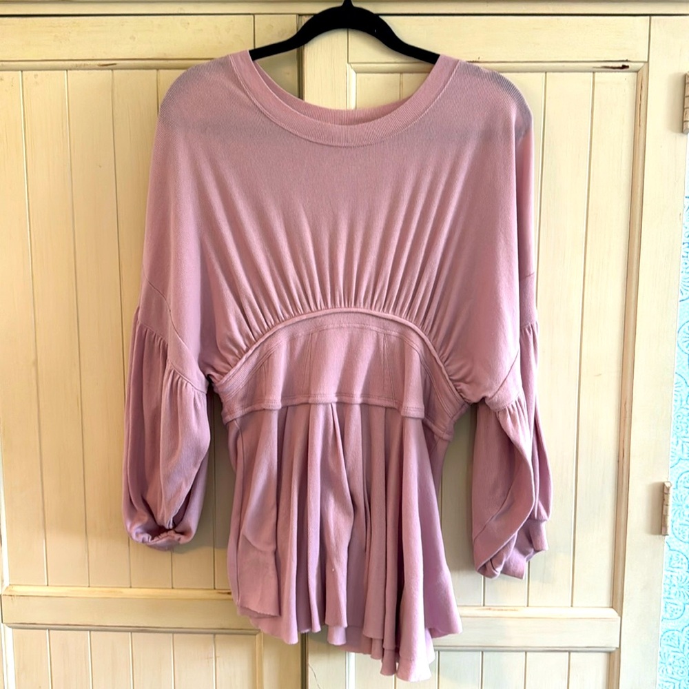Free people dusty rose knit top
